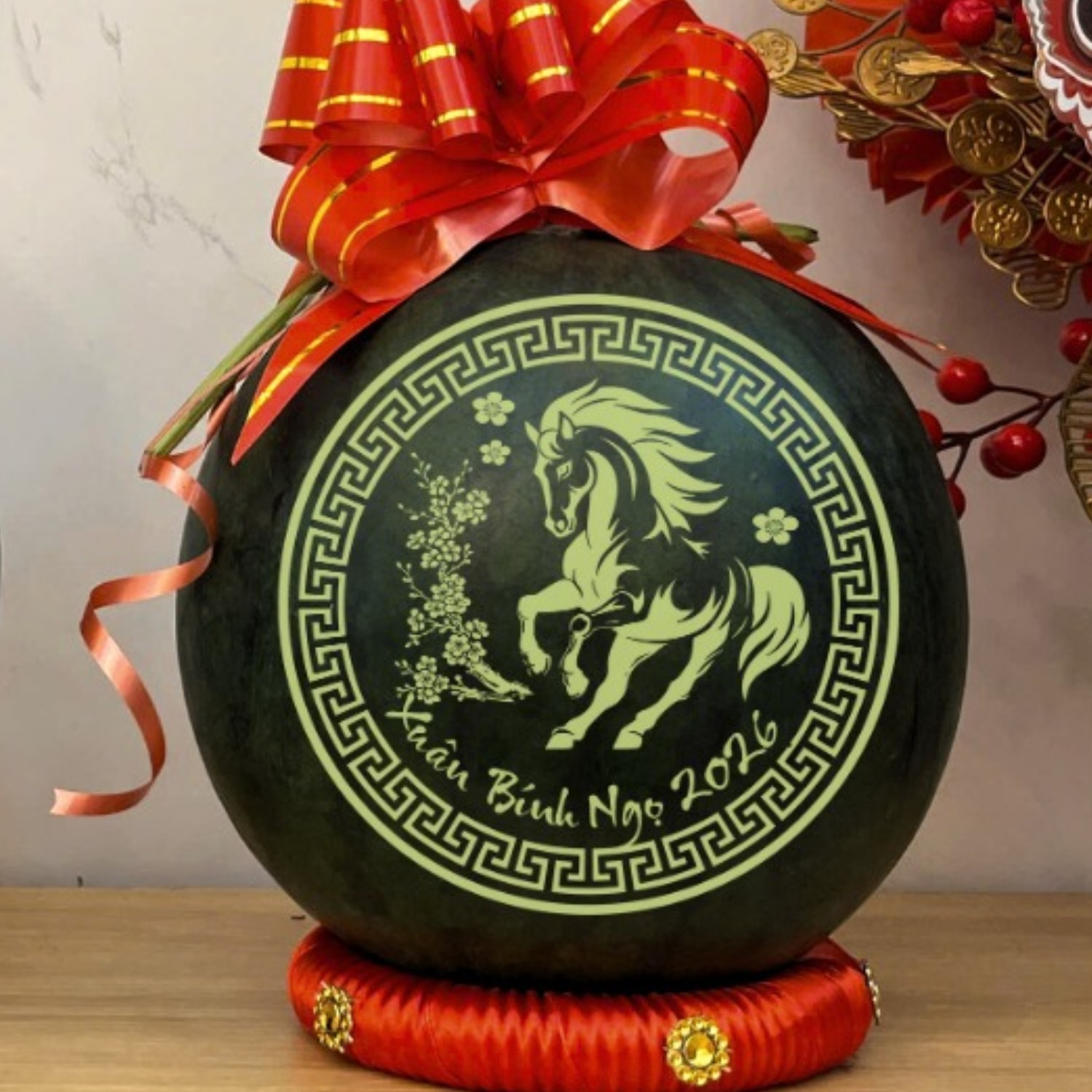 Nên bảo quản dưa khắc chữ ở nơi thoáng mát, tránh ánh nắng