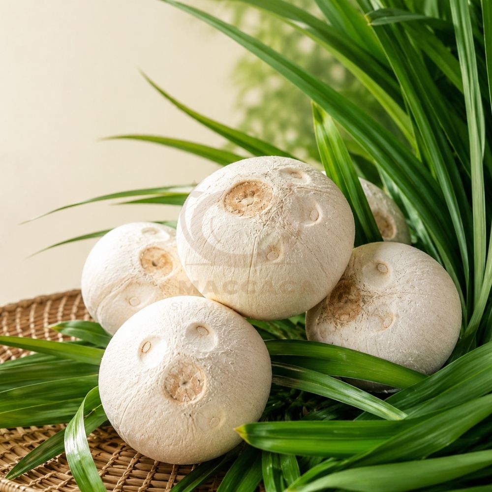 Dừa dứa có vỏ xanh nhạt, nước ngọt thanh và hương thơm tự nhiên gợi mùi lá dứa Dừa dứa có vỏ xanh nhạt, nước ngọt thanh và hương thơm tự nhiên gợi mùi lá dứa